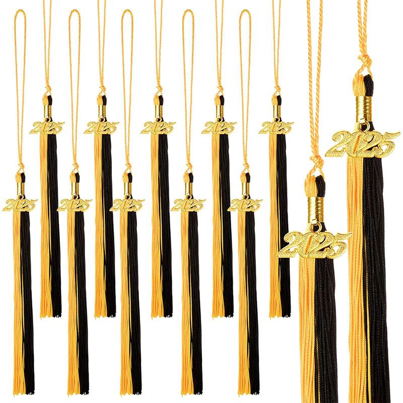 10Pcs Graduation Tassel with Date Mortarboard Tassel Fringe for Graduation Party Decorations Accesorios Graduation Hat Tassel