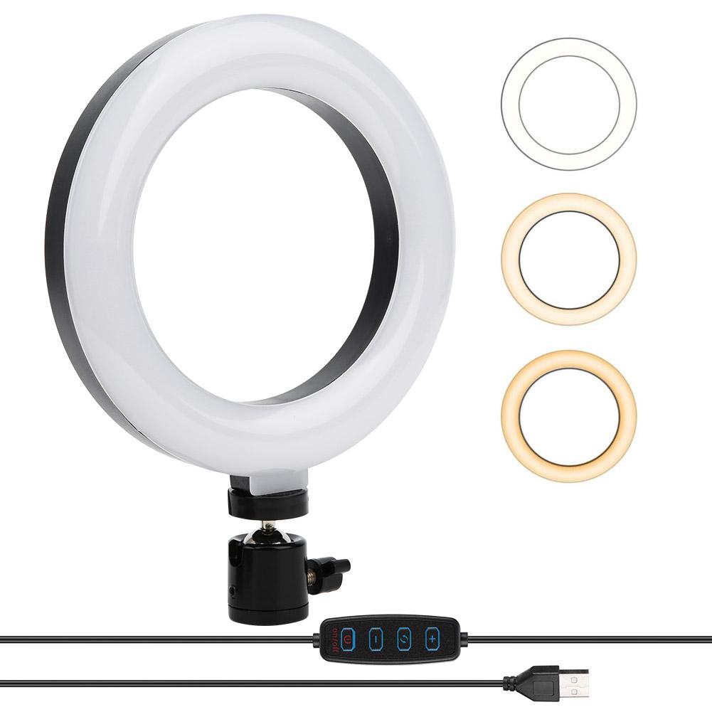 6 Inch Live Broadcast Fill Light Plastic Mobile Phone Video Ring Light for Selfie Makeup