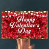 Red Valentine's Day Photography Backdrop Celebrate Happy Valentine's Day Banner  Photo Studio