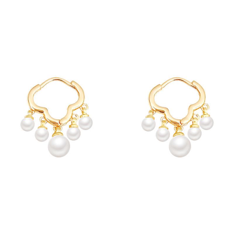 S925 Silbernadel Wolkenperlen Ohrringe - Trendige vielseitige Ohrstecker für Frauen