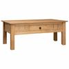 VidaXL Solid Pine Coffee Table Side Table Living Room Table End Table with 1 Drawer Sofa Table Home Interior 282682