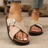 Fashion Women Slippers Fashion Suede Mules Clogs Cork Insole Sandals with Arch Support Outdoor Beach Slides Women Shoes Zapatillas Mujer