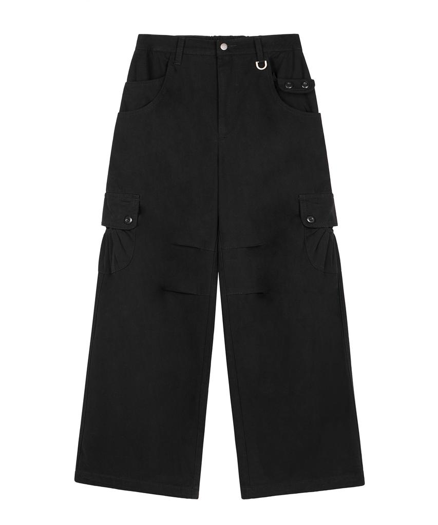 ROCKCAKE Draw Pocket Work Pants - Black