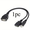 2-in-1 OTG USB To Micro USB Splitter Adapter for Fire Stick 4K/Fire TV, Android Phone/Tablet, Durable Tech Accessories