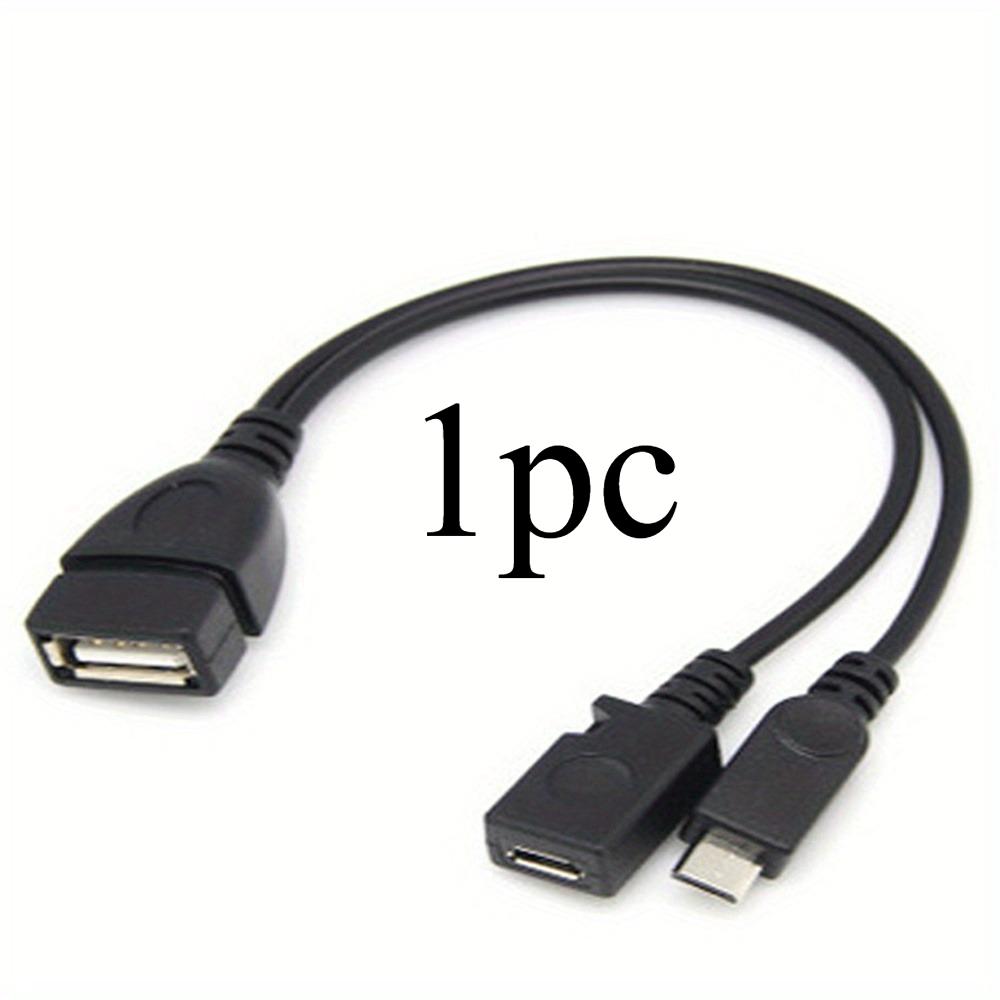 2-in-1 OTG USB To Micro USB Splitter Adapter for Fire Stick 4K/Fire TV, Android Phone/Tablet, Durable Tech Accessories