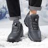 2024 Waterproof Winter Men Women Sneakers Original Leather Warm Snow Boots Men Work Casual Shoes High-top Non-slip Ankle Boots