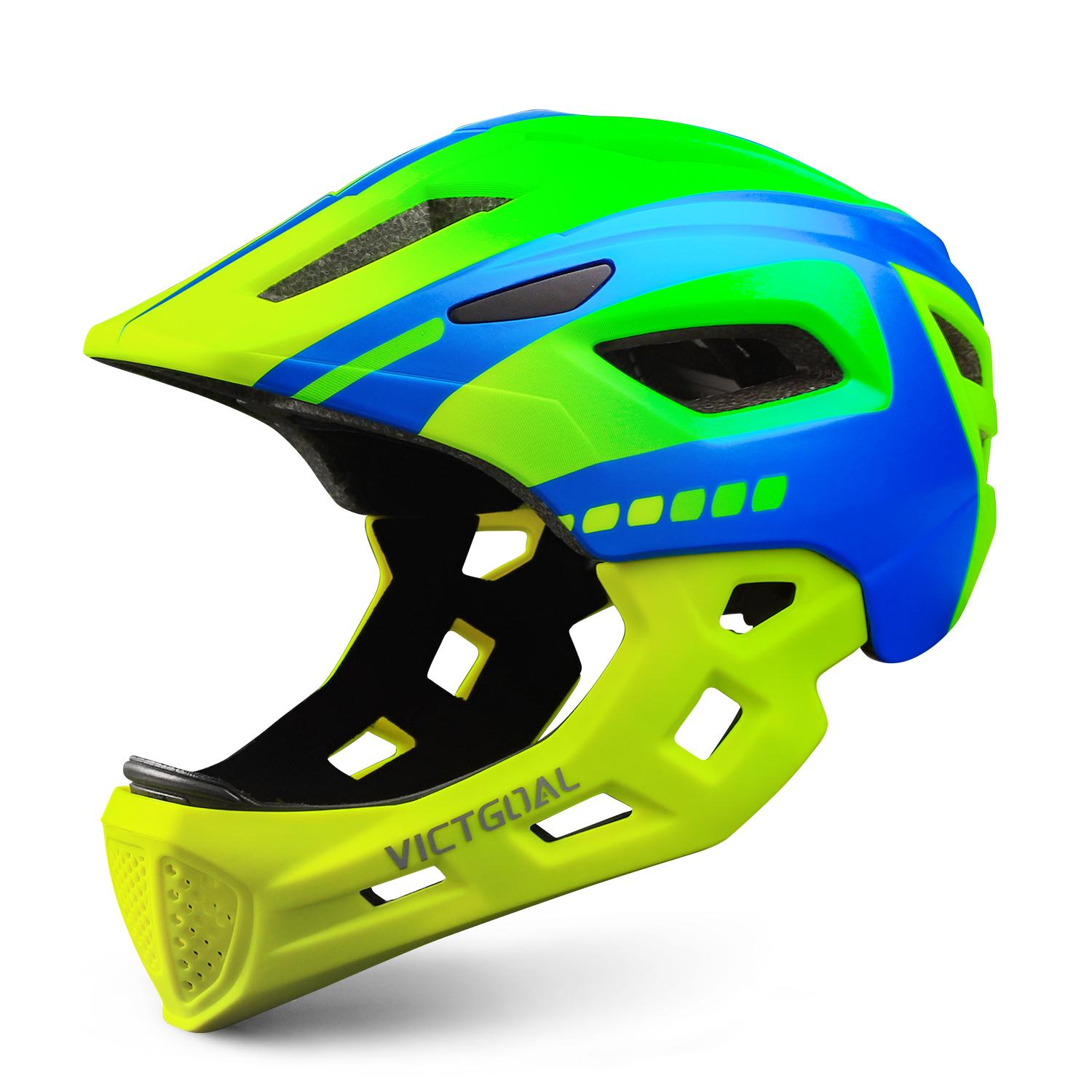 

VICTGOAL Kids Detachable Full Face Bicycle Helmet Child Sports Safety Cycling Protection for Balance Bike Roller Skating Caps for 52-56cm