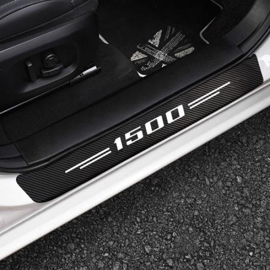 4X For Chevrolet Silverado 1500 Carbon Fiber Cab Door Sill Plate Protector Cover
