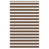 VidaXL Store Zèbre Marron 140x200cm Largeur Du Tissu 135,9cm Polyester, Store À Enrouleur Zébré, Store Zébré Pour Fenêtre, 4014373