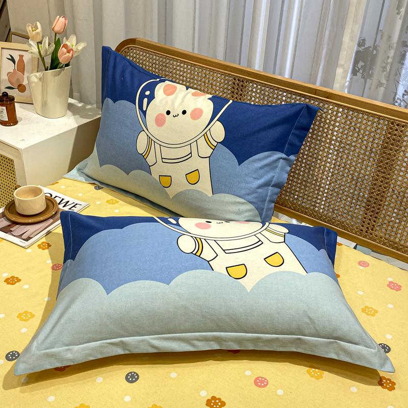 2pcs Printed Pillows Cover 100% Cotton Pillowslip capa de almofada Rectangle Pillowcase 48x74cm Cushion Covers Home Pillow Cases