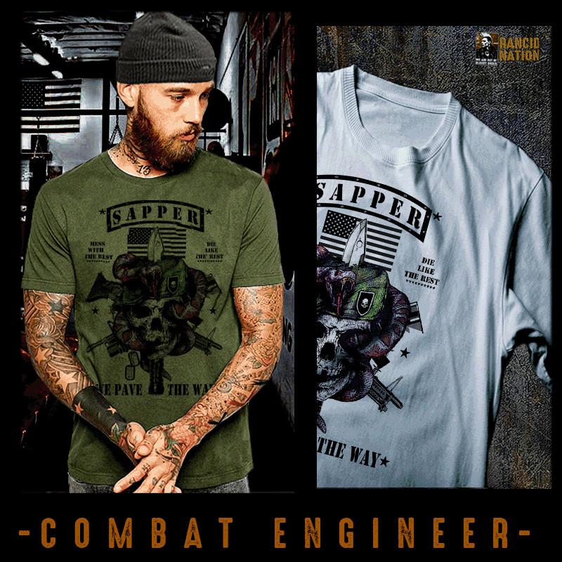 Combat Engineer T-shirt Sapper Breacher Breach Army Essayons Pave the Way Tee
