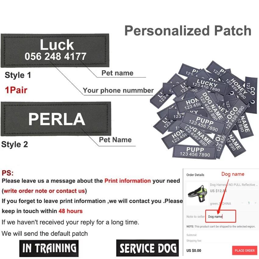Dog Harness NO PULL Reflective Breathable Adjustable Pet Harness designed for Dog Vest ID Custom Patch Outdoor Walking Dog Supplies