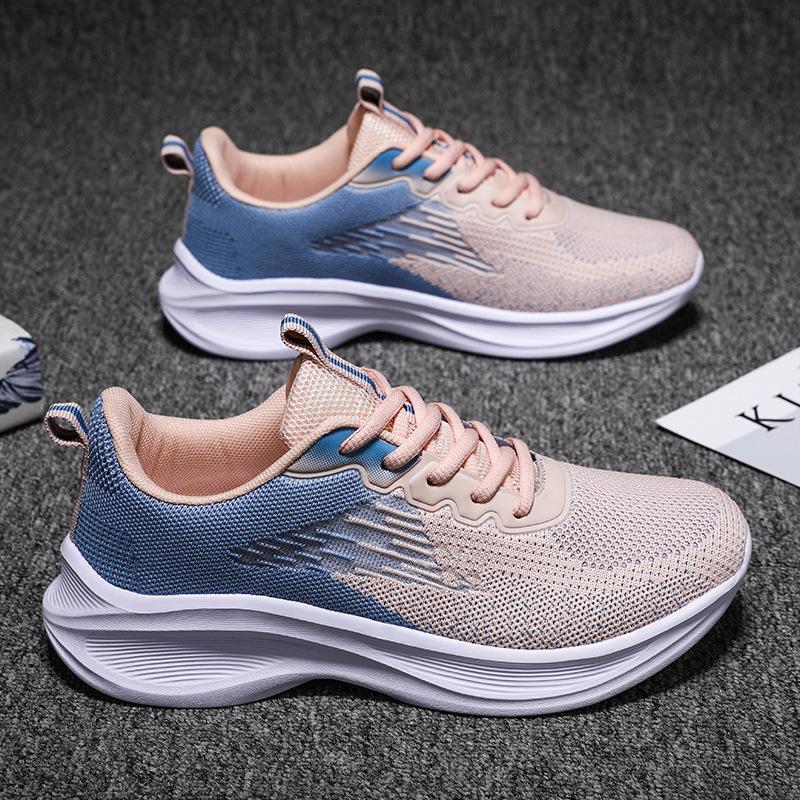 Jinjiang Women's Shoes 2025 New Sports Shoes Women's Comfortable and Lightweight Running Shoes Versatile Breathable Casual Shoes