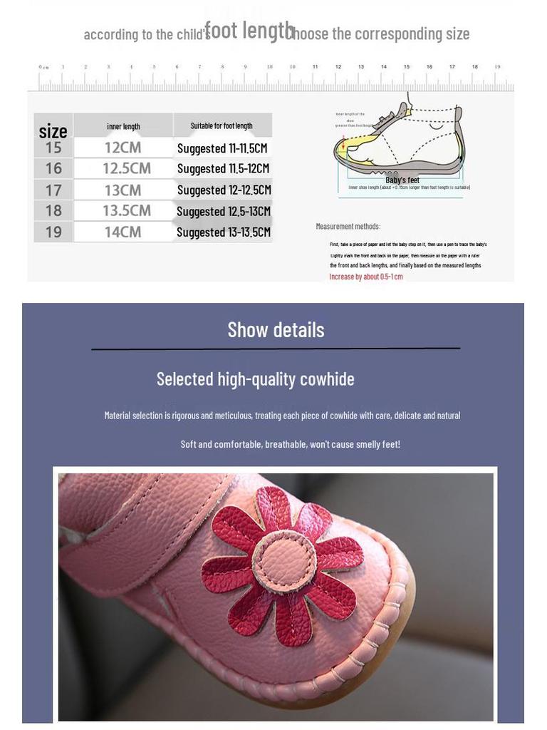 Thick Fleece-Lined Infant Winter Cotton Shoes for Girls - First Walker Shoes for 1-Year-Old