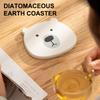 Urocza podstawka pod napoje ze zwierzętami diatomitowa okrągła mata pod kubek na wodę izolująca ciepło antypoślizgowa kuchenna mata wchłaniająca wodę