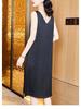 Damen Midikleid aus Satin mit V-Ausschnitt - Kollektion Frühjahr 2025