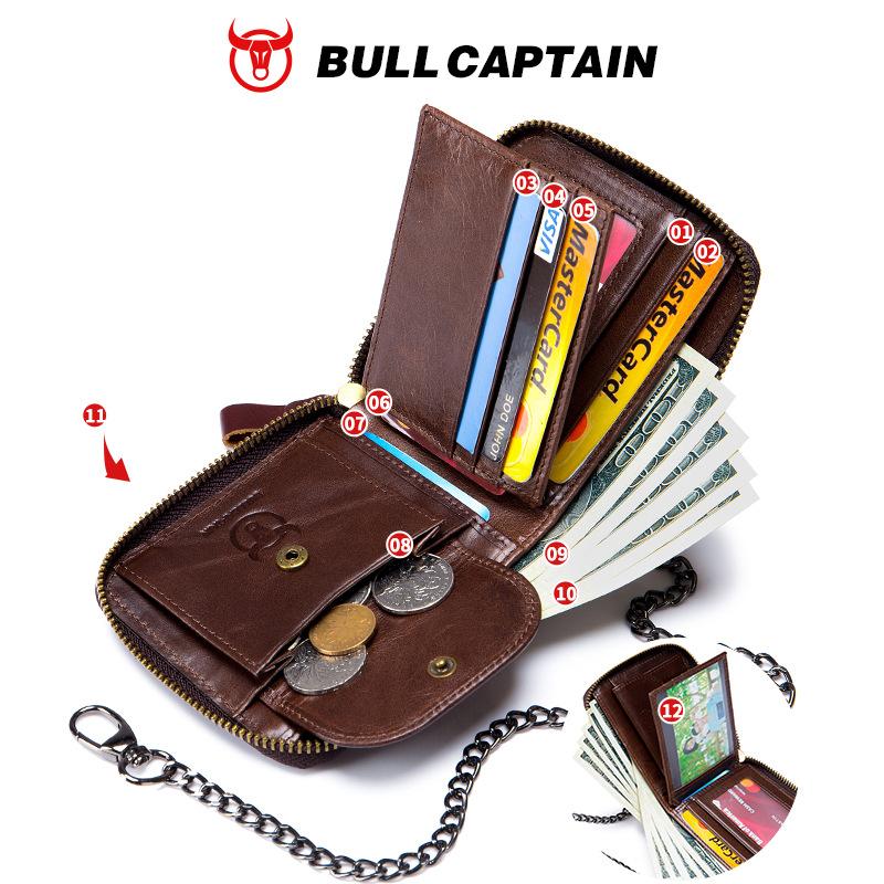 Leather Goods, Men'S Genuine Leather, Mobile Phone Holder, Wallet, Boyfriend, Male Birthday Gift, Gift Box, Greeting Card Wallet.