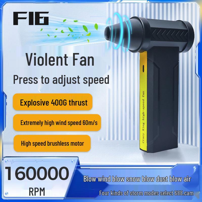 Exclusive Turbo Brushless Handheld Hair Dryer - 160,000 RPM Outdoor Portable Fan