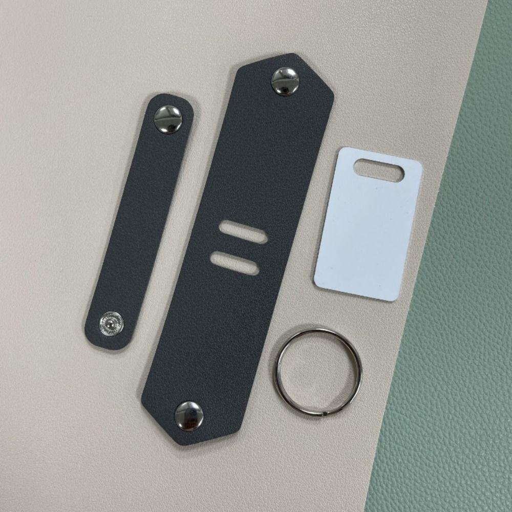 PU Leather DIY Photo Keychain Engraved Design UV Color Printing Keychain Wedding Gift