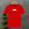 Men's Summer Cotton Fashionable Casual Loose Large Cute Cat Pattern Printed Round Neck Short Sleeve T-shirt Top