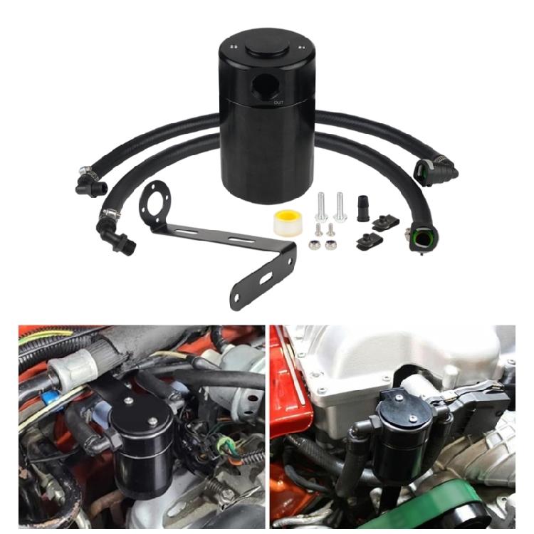 Fortschrittlicher Ölabscheider Aluminium Ölauffangbehälter Einfach zu bedienen Verbessert das Beschleunigungsansprechverhalten für Fahrzeuge