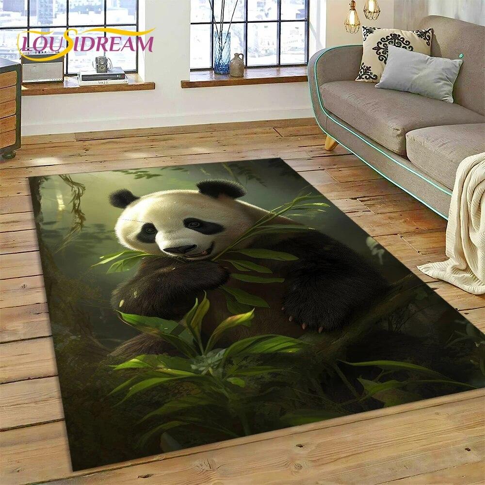Dream Cute Panda Cartoon Animal Carpet Rug for Home Living Room Bedroom Sofa Doormat Decor,Kids Play Area Rug Non-slip Floor Mat