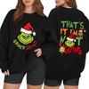 Women's Fashion Long Sleeve Print Round Neck Loose Pullover Sweater Top