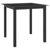 VidaXL Garden Table Black 80x80x74 Cm Aluminium and Glass