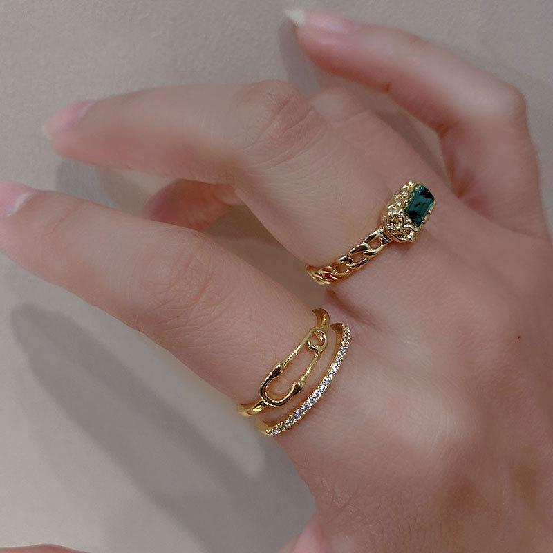 

Кольцо из стерлингового серебра S925 с индивидуальным дизайном, высококачественное двухслойное кольцо с булавкой на указательном пальце