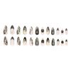 Three-dimensional cat's eye gilt star French shell pattern fashionable sweet and cool ins wind removable manicure 24 pieces