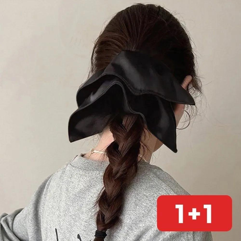 Hair scarf, silk hair tie, wrapping cloth, ribbon, women s headscarf, hair Beige Bojagi Silk Hairband