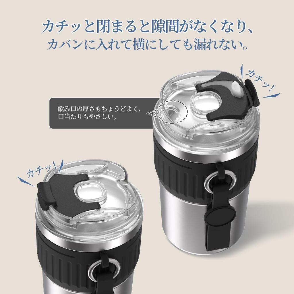 FJbottle Water Bottle Tumbler Thermal Insulation Direct Drinking Lid Strap Included Vacuum Insulated Portable Convenience Store Cup Portable Mug