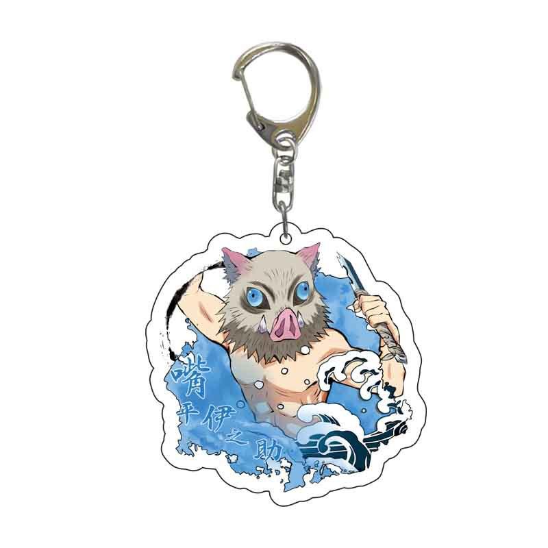 Anime Keychains Keychain Demon Slayer Kimetsu No Yaiba Acrylic Key Ring Cute Funny Cartoon for Friends