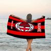 1pc Football26 Beach Towel with Custom Name, Beach/Swimming/Bath/Picnic/Camping Towel, Suitable for Seaside Beaches