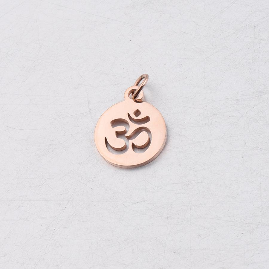 

В наличии: 12x17мм Полый кулон ОМ Йога с подвесным кольцом 0,8x5мм - Аксессуар из нержавеющей стали 12*17mm