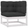 vidaXL 4-part. Garden Lounge Set with Pillows Made of Solid Pine Wood