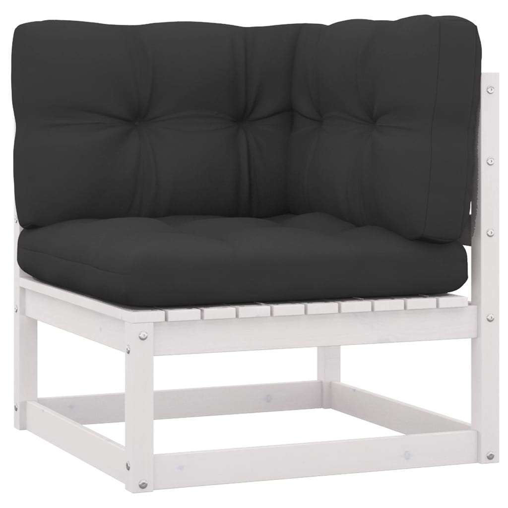 vidaXL 4-part. Garden Lounge Set with Pillows Made of Solid Pine Wood