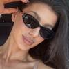 New Minimalist Oval-Frame Sunglasses Women's INS Style Trendy Street Style Shades UV400 Outdoor Anti-UV Sun Glasses