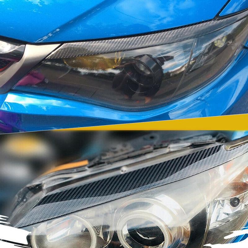 Plastic 1 Pair Carbon Fiber Style Headlight Eyelids Eyebrows Sticker Fit For Subaru Impreza WRX STi X 10th GRB 2008-2010 2011