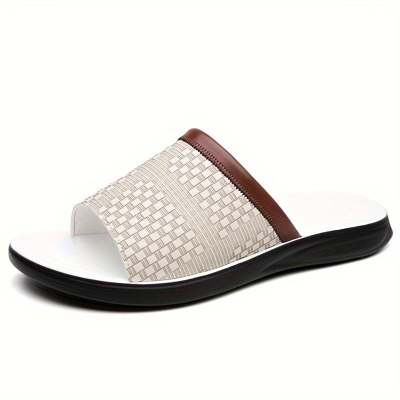 Men s Thin-Sole Lightweight Slippers, Simple, Stylish, Convenient, and Casual Sandals 38 белый