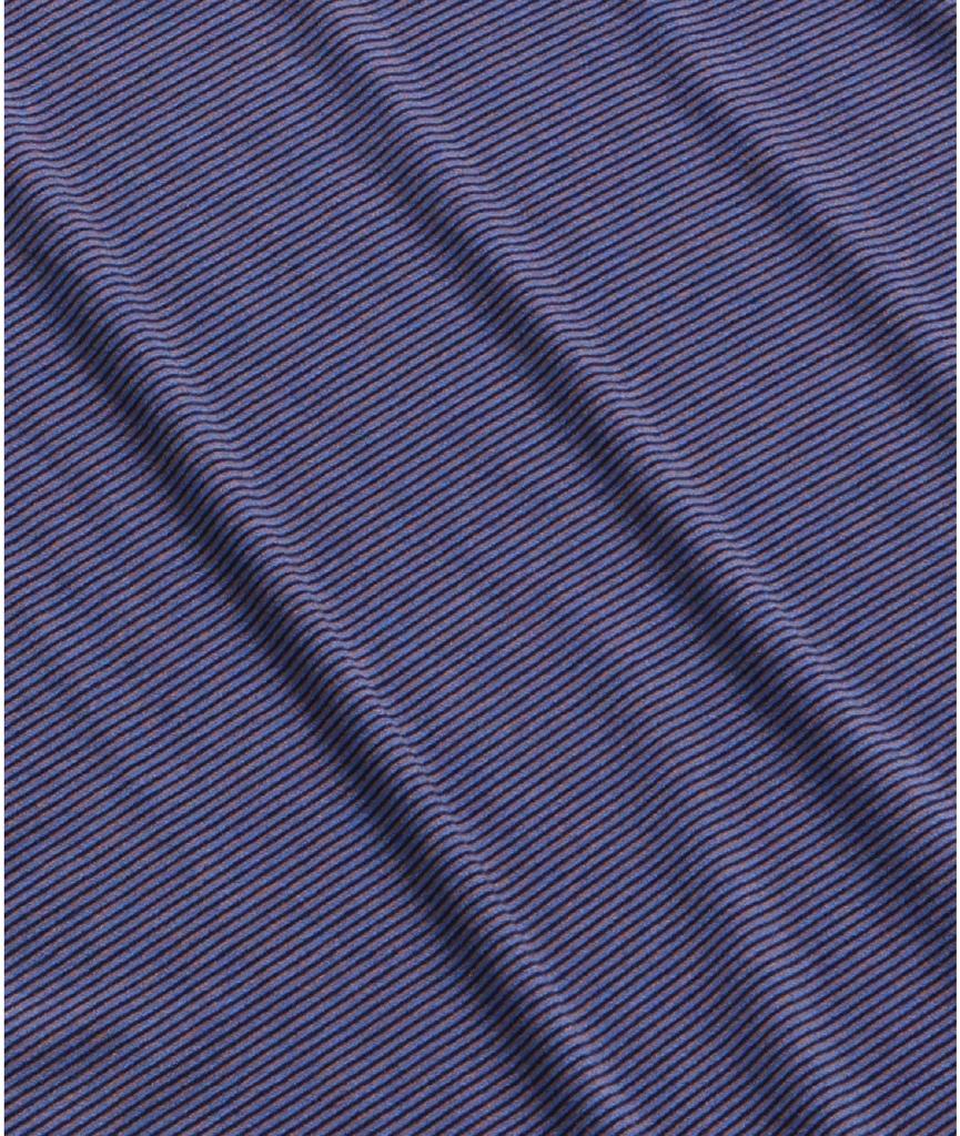 999Hyumeoniti Striped Half Tee (Blue Brown)