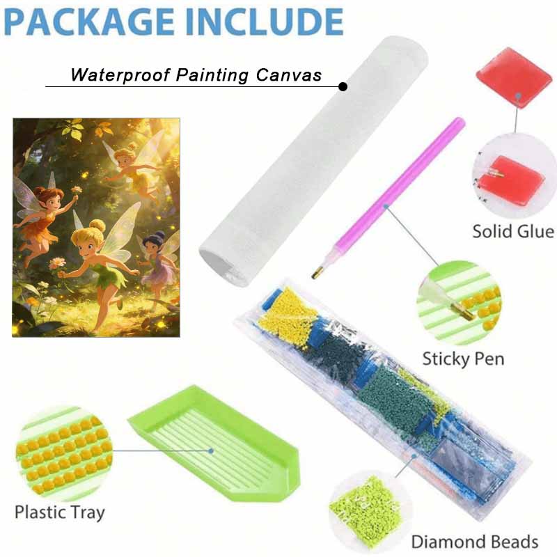 Disney Tinker Bell Fairies Diamond Painting Art Kit Handmade DIY5D Home Decor Gift
