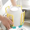 Retractable Desktop Bowl Holder Kitchen Organizer Plastic Drain Water Cup Shelf Cabinet Dishes Storage Rack Plate Storage Tool
