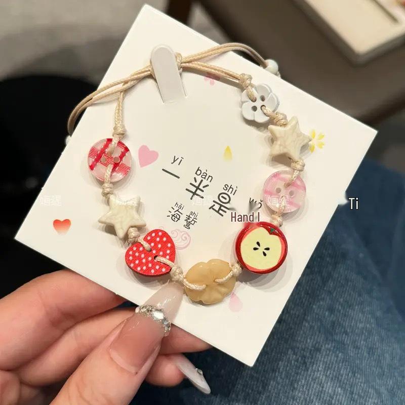 2025 Frischer Mori-Stil Handgemachtes Kleiner Apfel Armband – Ideales Bestie-Geschenk