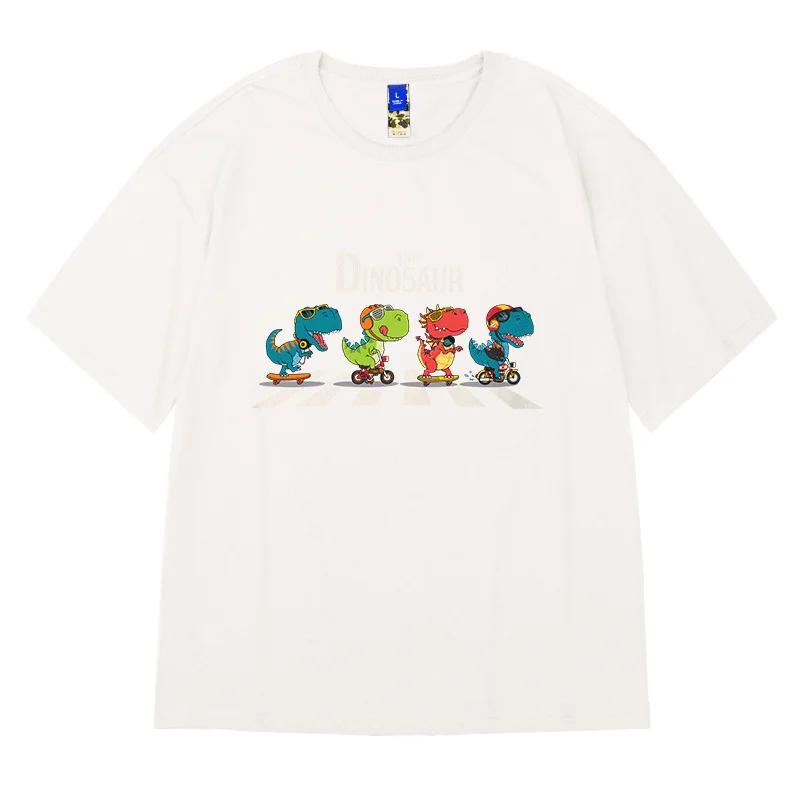 Streetwear Harajuku Summer Cartoon Cat Print T-Shirts Vintage Version Trend Casual Clothes Hip Hop Creative T Shirts y2k