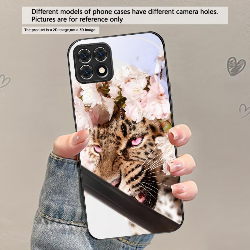 Flower Leopard Shadow For Samsung Galaxy A30 A31 A32 A33 A34 A35 A42 A30s A20 A25 A26 A51 A56 A54 A72 A73 70 Glass Phone Case