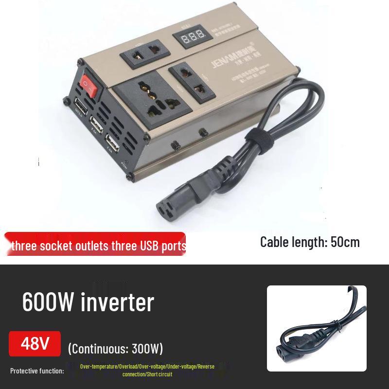 

Високопотужний інвертор для електровелосипеда та триколісного велосипеда: Універсальний перетворювач 48В/60В/72В на 220В