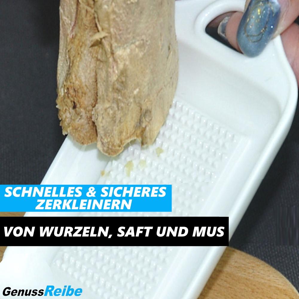 GenussReibe Keramik Ingwerreibe Kurkuma Muskat Knoblauch Parmesan Reibeteller