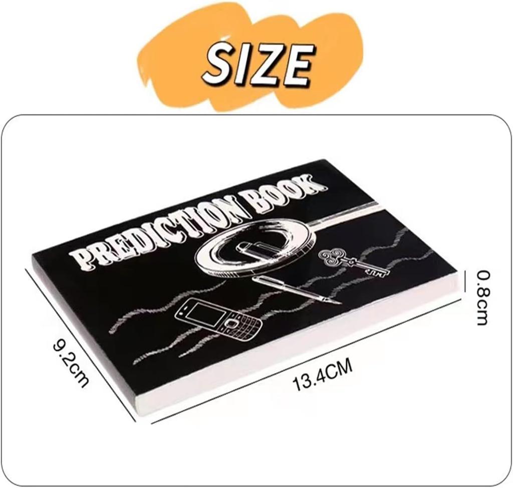Magic Prediction Book Magic Trick Fun Close Up Street Illusion Magic Toy Easy to Play Gift for Kids Magician Adults Party Stage