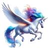 QT2018#15cm Unicorn Pegasus Alb Decal Decorativ Impermeabil pentru Mașină, Potrivit pentru Mașini, Laptopuri, Bara de Protecție, Sticker pentru Geam